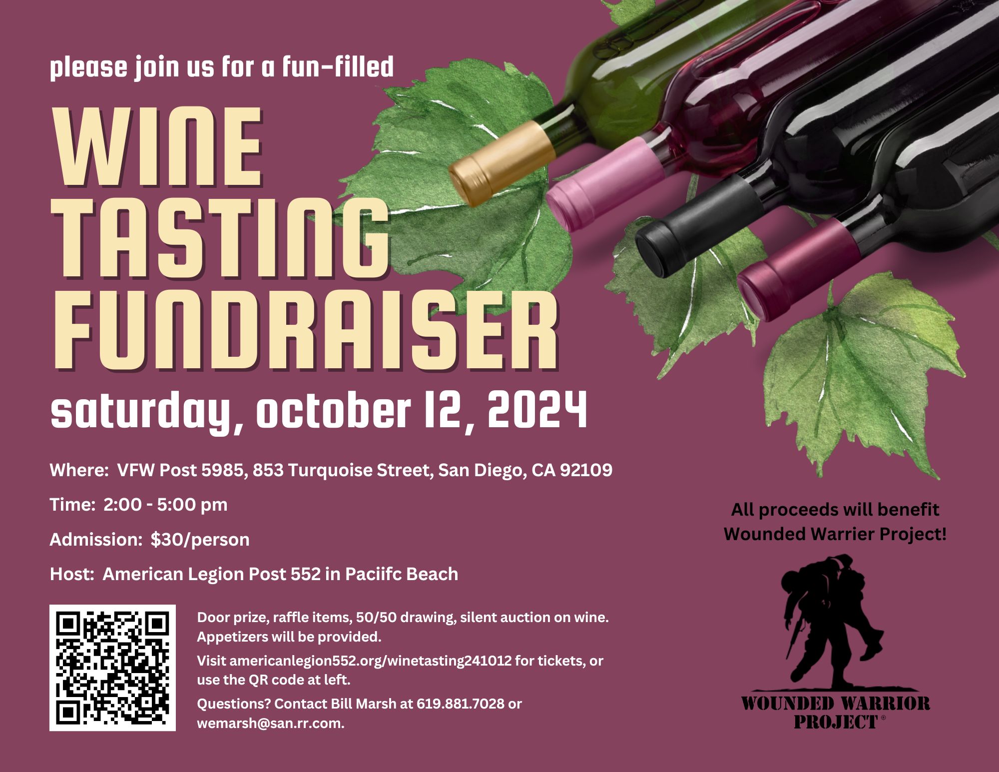 Wine Tasting Fundraiser - October 12, 2024