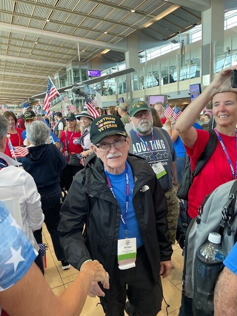 Bill Heard at the Honor Flight event.